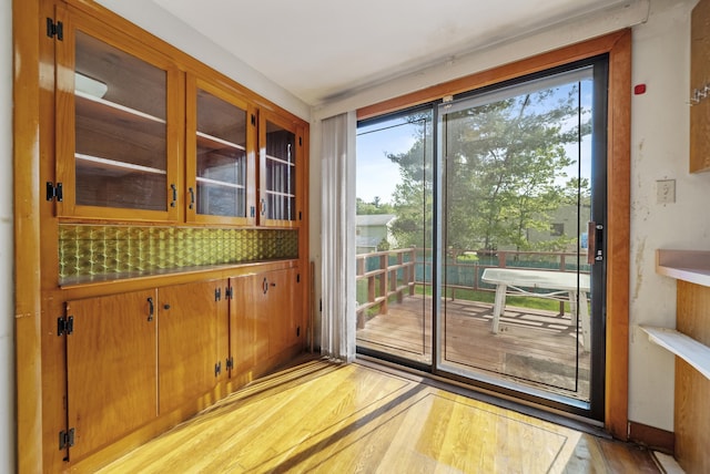 entryway featuring light wood finished floors