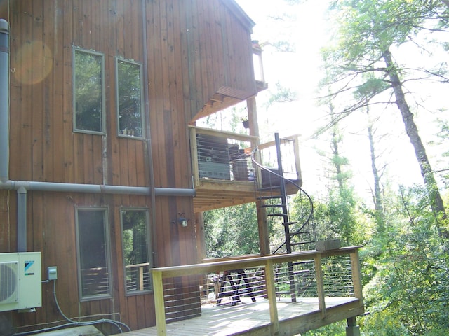 111 Forest Ln, Rochester, VT 05767 - view of home's exterior featuring stairs, a wooden deck, and a cooling unit