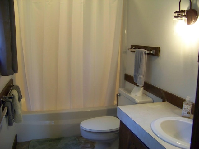111 Forest Ln, Rochester, VT 05767 - full bathroom with toilet, vanity, and shower / tub combo