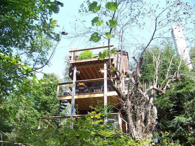 111 Forest Ln, Rochester, VT 05767 - rear view of house featuring a deck