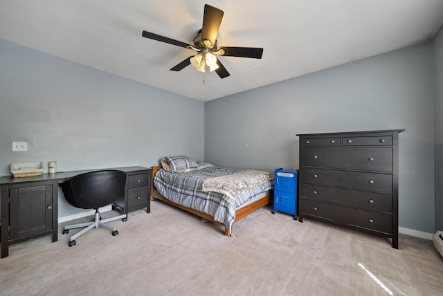 32 Wellesley Dr, Bedford, NH 03110 - bedroom featuring light carpet, a ceiling fan, baseboards, and an office area