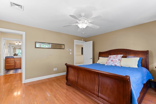 3 Osprey Ln, Newmarket, NH 03857 - bedroom featuring baseboards, light wood-style floors, and a ceiling fan