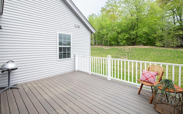 41 Winchester Dr, Hampstead, NH 03826 - wooden deck featuring a yard