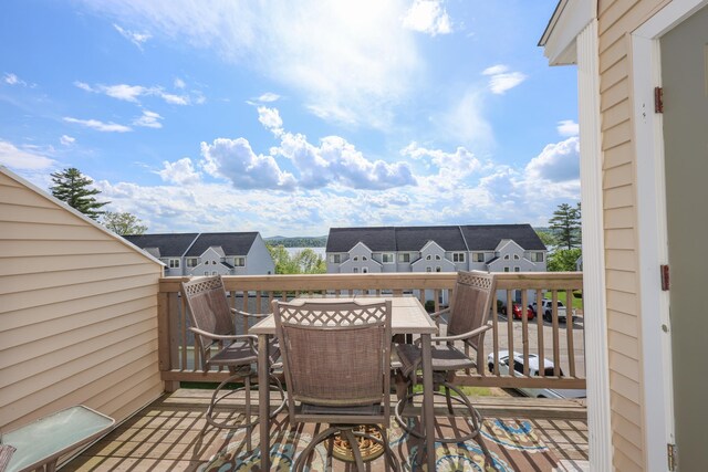 11 Sullivan Way Unit 6, Laconia, NH 03246 - deck featuring outdoor dining space and a residential view