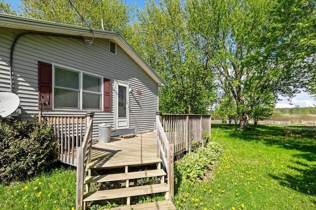 2099 W Shore Rd, Alburgh, VT 05440 - view of side of home featuring a wooden deck and a lawn