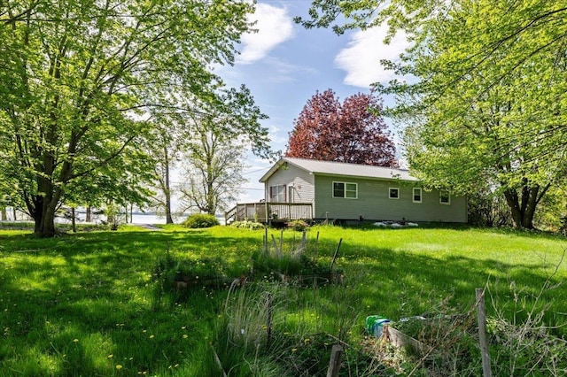 2099 W Shore Rd, Alburgh, VT 05440 - view of grassy yard featuring a deck