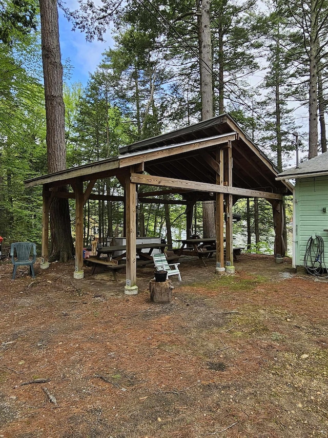 view of community featuring a gazebo
