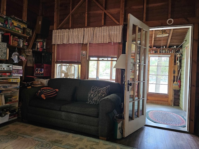 living room featuring wood finished floors