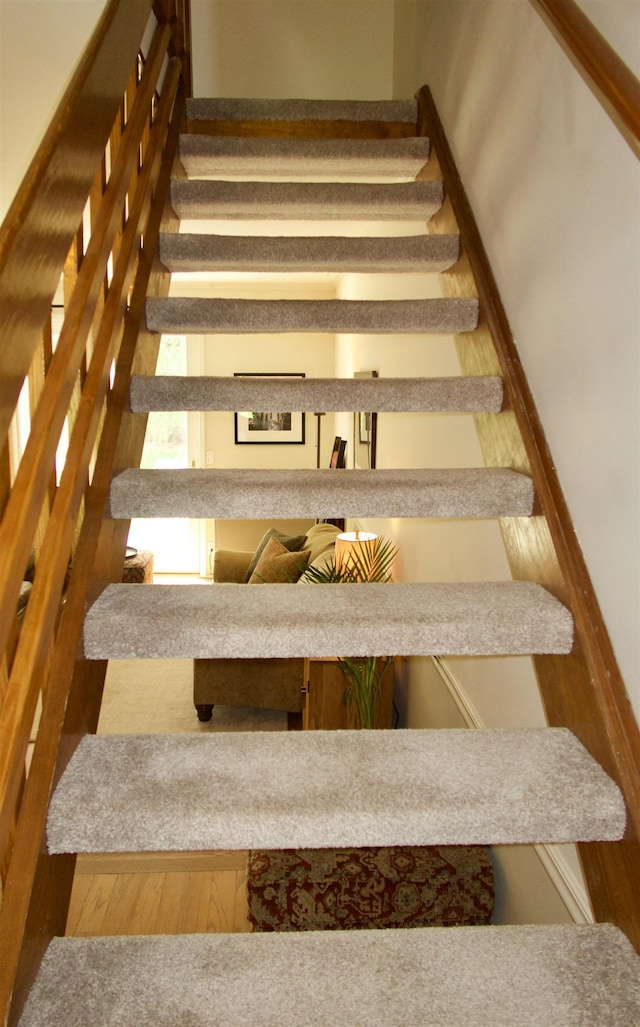 view of stairway