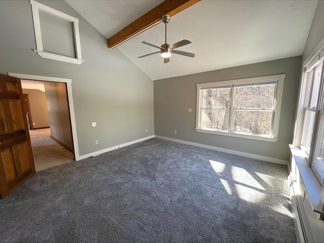 80 Mill St, Conway, NH 03813 - carpeted spare room featuring plenty of natural light, ceiling fan, and baseboards
