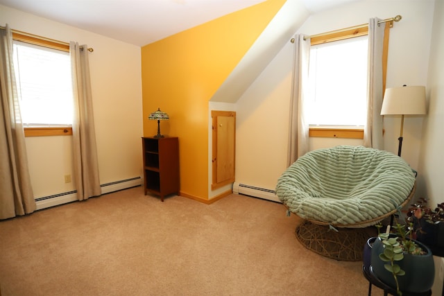 412 Covered Bridge Rd, Irasburg, VT 05845 - sitting room featuring carpet and baseboard heating