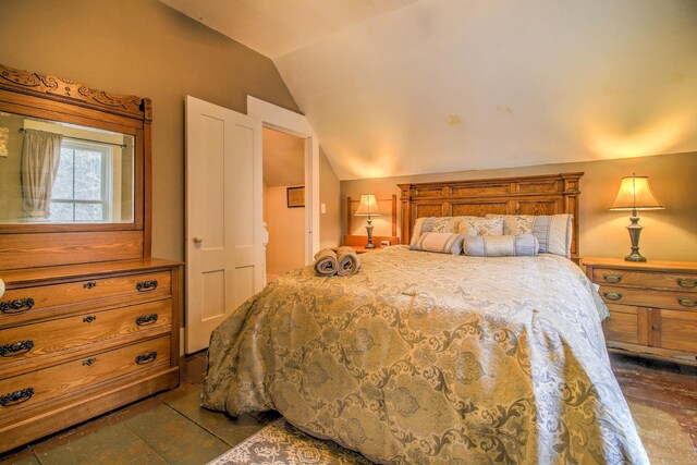 56 Andover St, Ludlow, VT 05149 - bedroom featuring vaulted ceiling