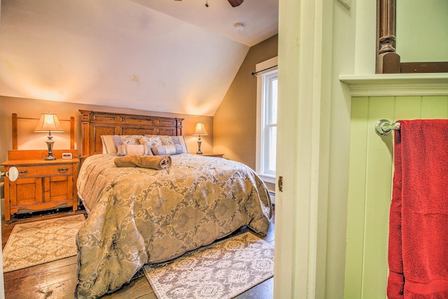 56 Andover St, Ludlow, VT 05149 - bedroom featuring lofted ceiling and a ceiling fan