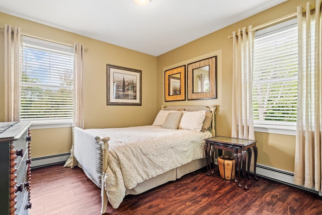 25 Golden Gate Dr, Hooksett, NH 03106 - bedroom with baseboard heating, multiple windows, and wood finished floors