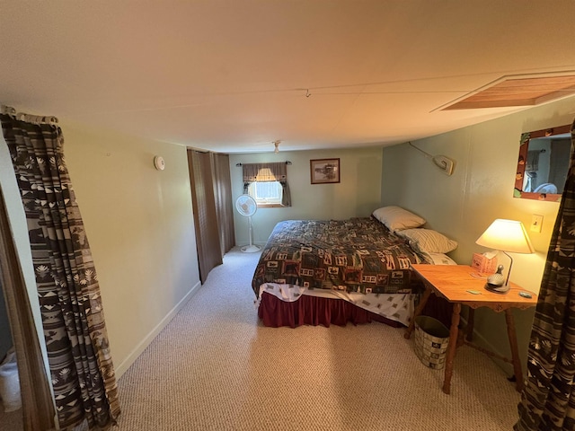 bedroom with carpet floors