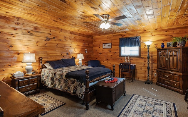 16 Pine Tree Rd, Newport, NH 03773 - carpeted bedroom with wooden ceiling and ceiling fan