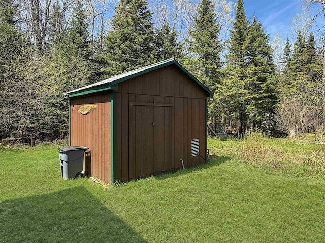 view of shed