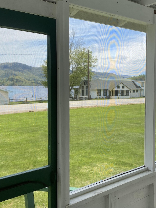 detailed view of a mountain view