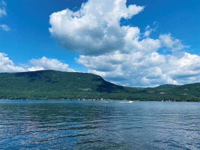 water view with mountains