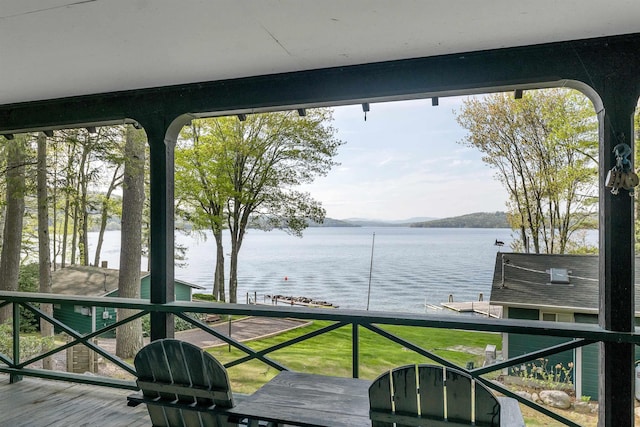 148 Lucerne Ave Unit 15, Laconia, NH 03246 - wooden deck featuring a water view