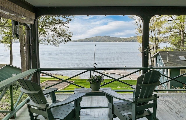148 Lucerne Ave Unit 15, Laconia, NH 03246 - deck with a water view