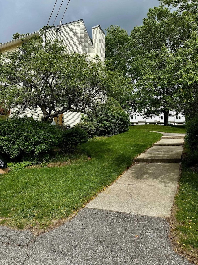 view of green lawn