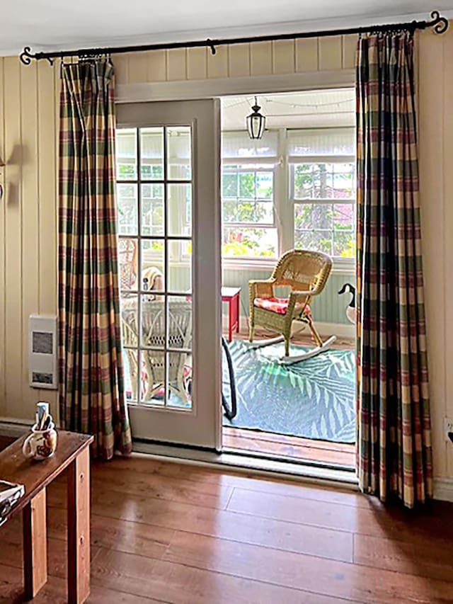 121 Platt Rd, Highgate, VT 05459 - doorway to outside with wood-type flooring