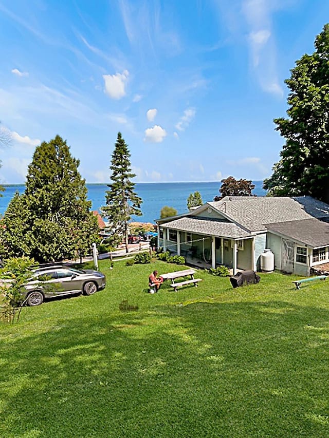 121 Platt Rd, Highgate, VT 05459 - view of green lawn featuring a water view