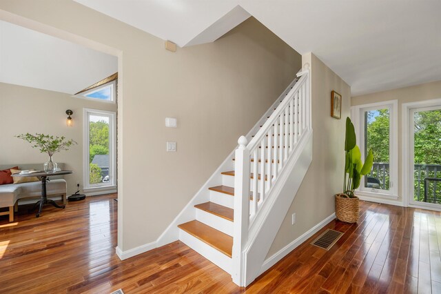 204 Chase Way, Manchester, NH 03104 - stairway with wood finished floors and baseboards