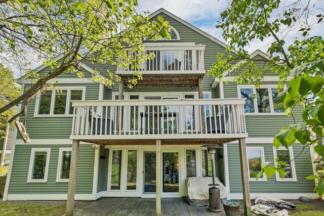 204 Chase Way, Manchester, NH 03104 - rear view of house with a balcony, a deck, and a patio area