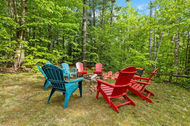 46 Crestwood Dr, Conway, NH 03860 - view of yard featuring an outdoor fire pit