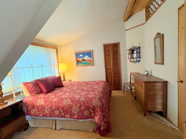133 Ben Dexter Rd, Topsham, VT 05076 - bedroom with carpet flooring and vaulted ceiling