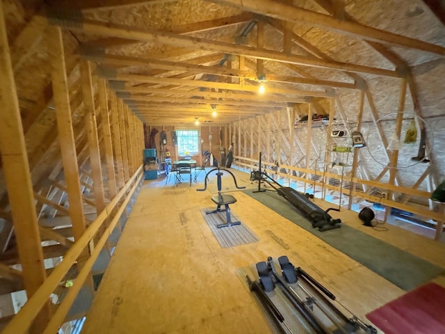 133 Ben Dexter Rd, Topsham, VT 05076 - workout room with vaulted ceiling