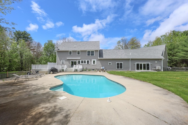 126 Oakcrest Ln, Gilmanton, NH 03237 - view of pool featuring a wooden deck and a patio area