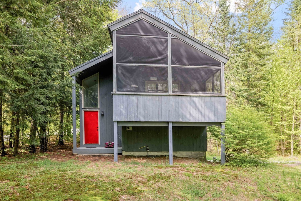 33 Eagle Dr, Grantham, NH 03753 - view of outdoor structure featuring a sunroom