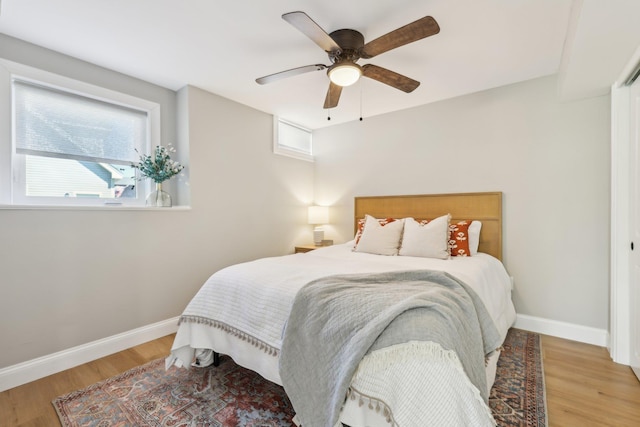 222 Standish Ln, Hudson, NH 03051 - bedroom featuring light wood-type flooring, baseboards, and ceiling fan