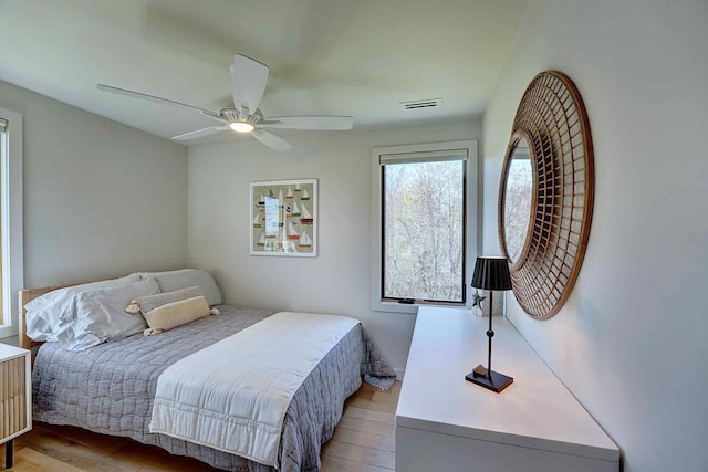 797 Ocean Blvd, Rye, NH 03870 - bedroom featuring light wood finished floors and ceiling fan