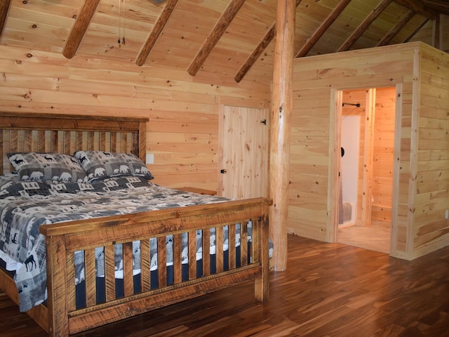 42 Chickadee Ln, Littleton, NH 03561 - bedroom featuring wooden ceiling, wooden walls, and wood finished floors
