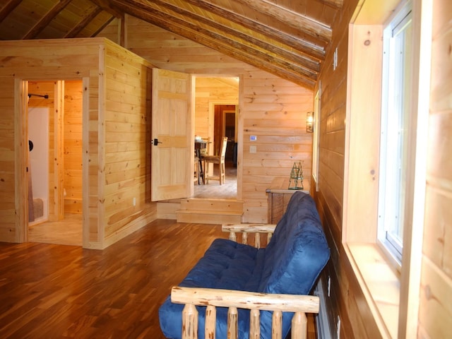 42 Chickadee Ln, Littleton, NH 03561 - sitting room with wood walls and wood finished floors