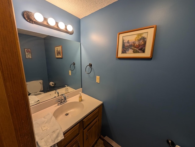 11 Cascade Dr Unit 288, Woodstock, NH 03262 - half bath featuring a textured ceiling, vanity, and toilet