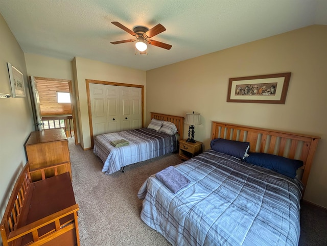 11 Cascade Dr Unit 288, Woodstock, NH 03262 - bedroom with carpet flooring, a closet, and a ceiling fan