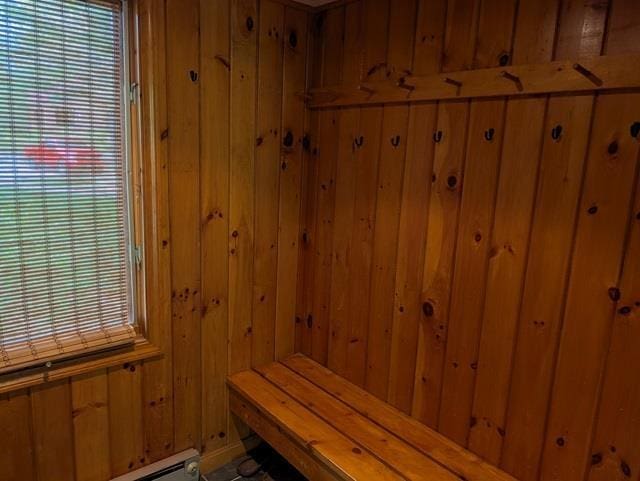 11 Cascade Dr Unit 288, Woodstock, NH 03262 - mudroom featuring wood walls and a sauna / steam room