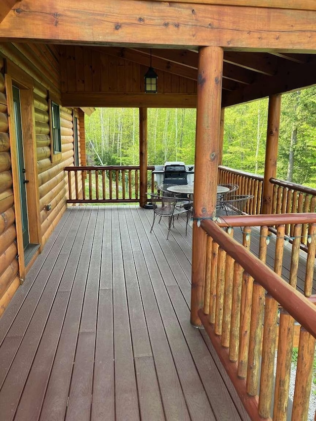 42 Peak Vista Ln, Madison, NH 03849 - view of wooden terrace