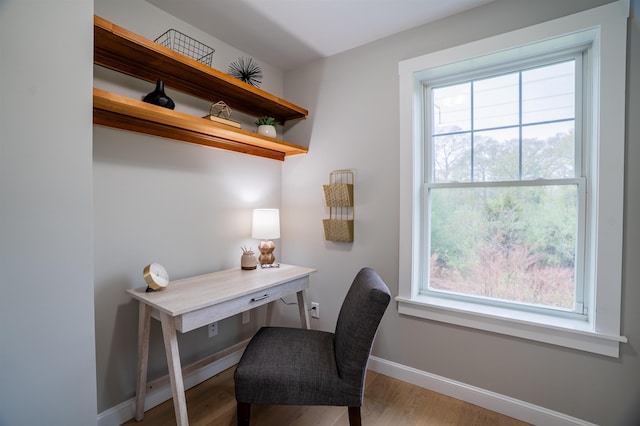 21 Lovering Rd, North Hampton, NH 03862 - office space featuring wood finished floors, baseboards, and plenty of natural light