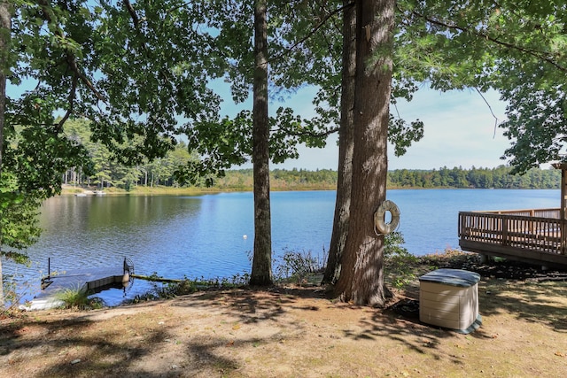 111 Shore Dr, Henniker, NH 03242 - water view with a heavily wooded area and a dock