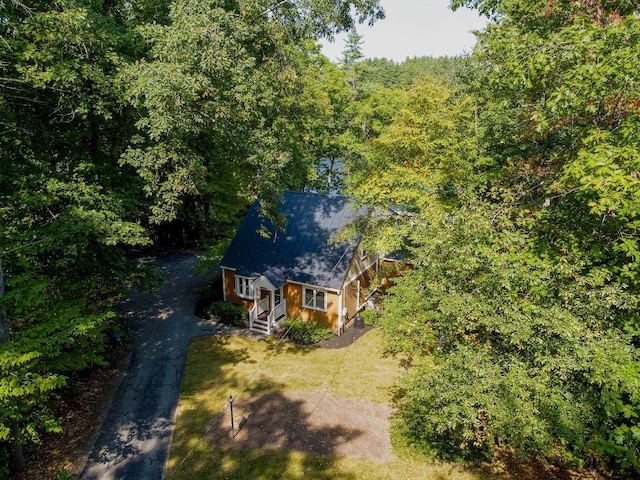 111 Shore Dr, Henniker, NH 03242 - view of subject property with a heavily wooded area