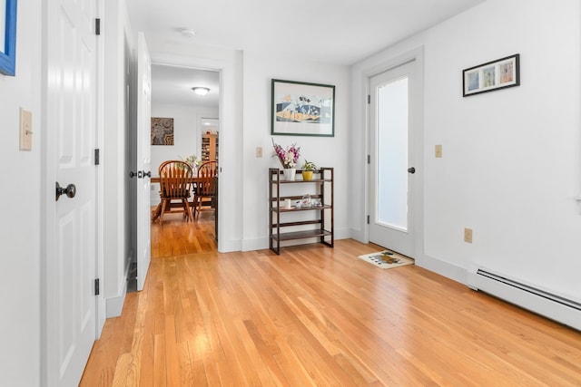 4 Oleary Ave, Hanover, NH 03755 - entryway with a baseboard heating unit and light wood-style flooring