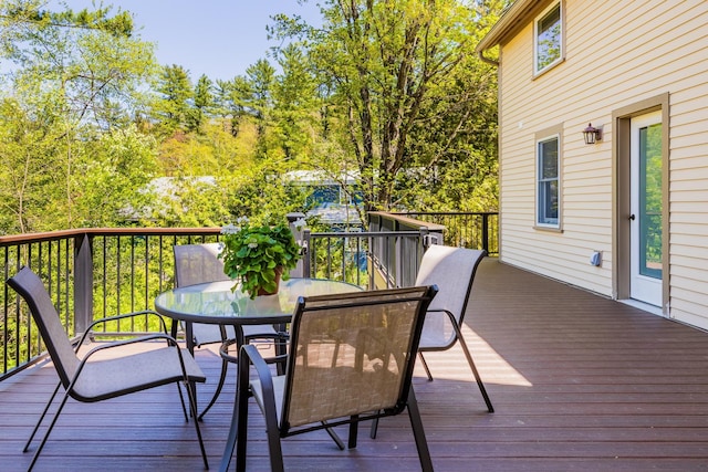 4 Oleary Ave, Hanover, NH 03755 - wooden terrace with outdoor dining area