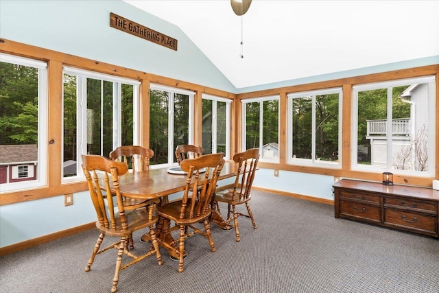 8 Bowman Ct, Merrimack, NH 03054 - sunroom / solarium with vaulted ceiling, baseboards, and carpet