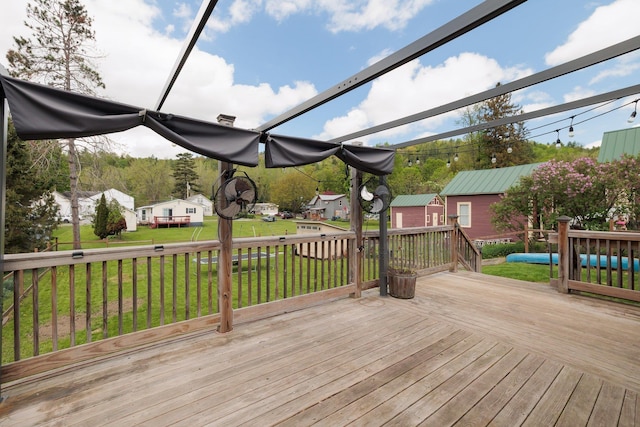 14 Butler St, Waterbury, VT 05676 - deck with a yard and a residential view